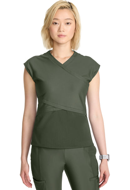 in654a Women's Wrap Dolman V-Neck Top
