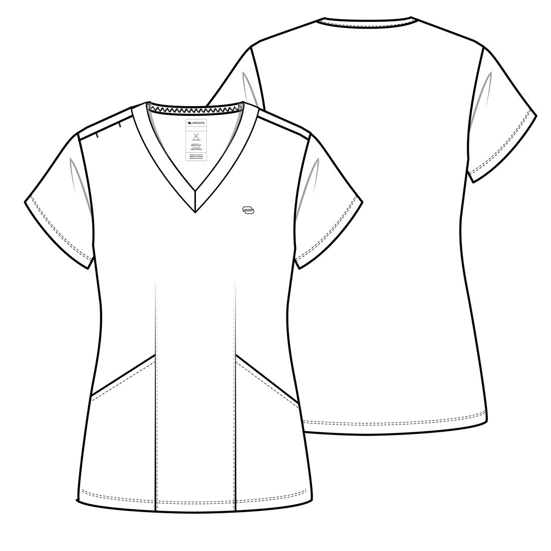 Infinity Women's 2-Pocket V-Neck Scrub Top