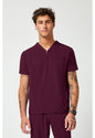 Infinity Men's Partial Zip V-Neck  Scrub Top