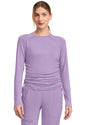 Long Sleeve Ruched Underscrub in Digital Lavender MC700