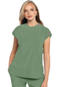 Round Neck Tuckable Top in Beyond Green
