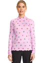 Med Couture Merrow Edge Mock Neck Underscrub in Sweet Talker MC709
