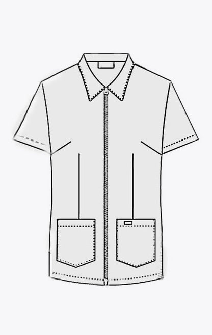 Blouse médicale Mobb à fermeture éclair sur le devant pour femmes