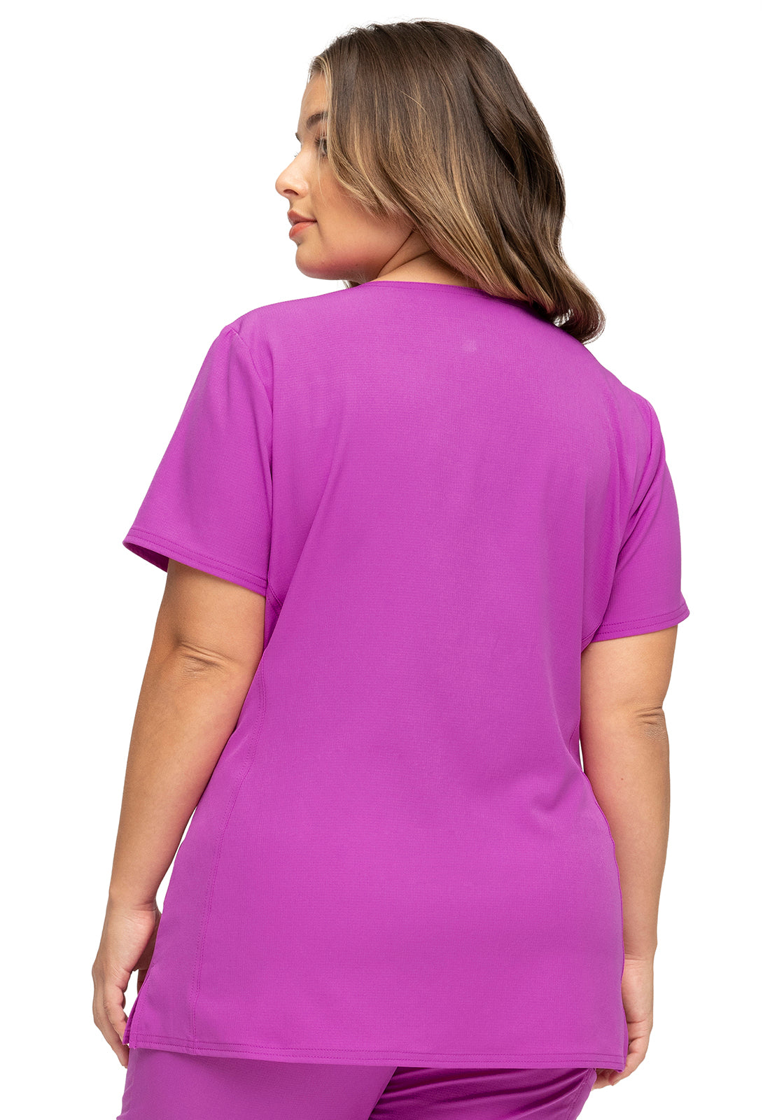 Shaped V-Neck Top in Berry Blast Heart 20710