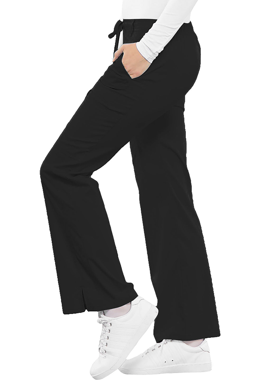 Women's Flare Leg Drawstring Cargo Scrub Pants