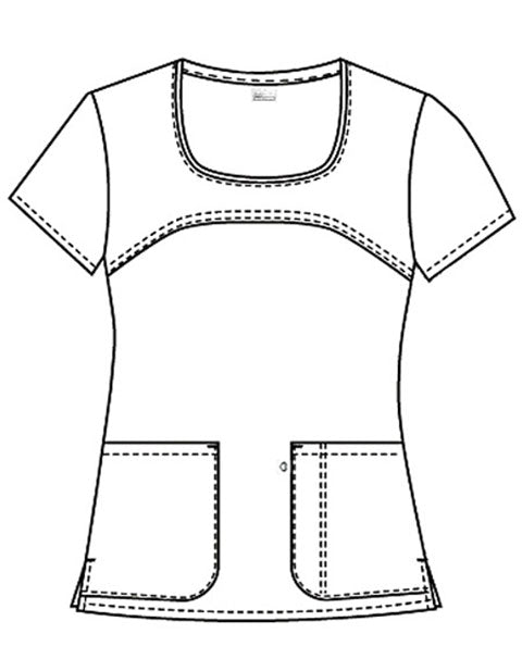 Medical, Tops, Women Scoop Neck Top in Kool  Blue