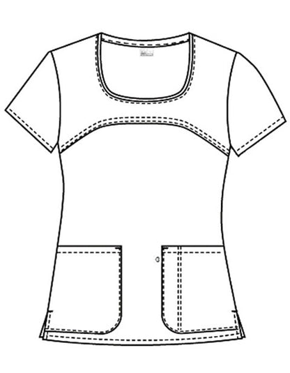 Medical, Tops, Women Scoop Neck Top in Kool  Blue