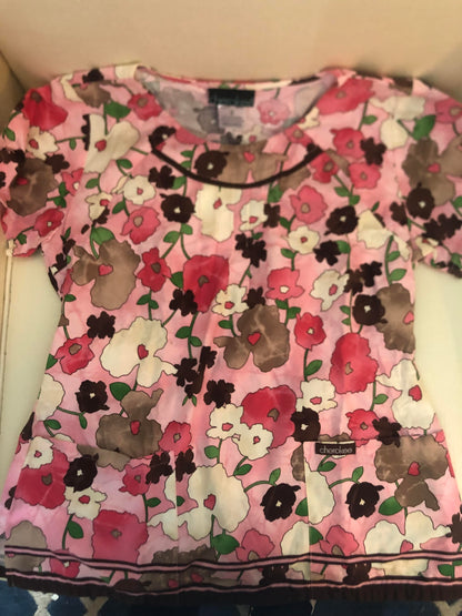 FINAL SALE, Medical, Tops, Women Round Neck Top in Cracklin' Rosie	 2743C