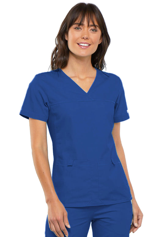 FINAL SALE, Medical, Tops, Women V-Neck Knit Panel Top