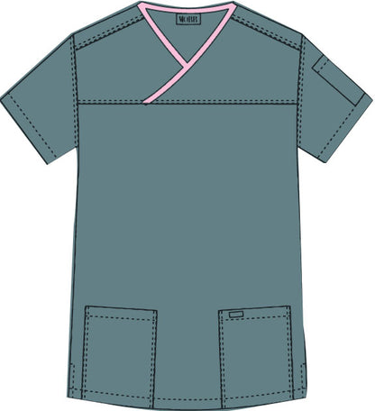 Blouse médicale Mobb à col en V croisé 323T
