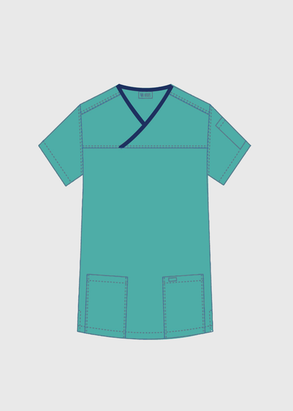Blouse médicale Mobb à col en V croisé 323T