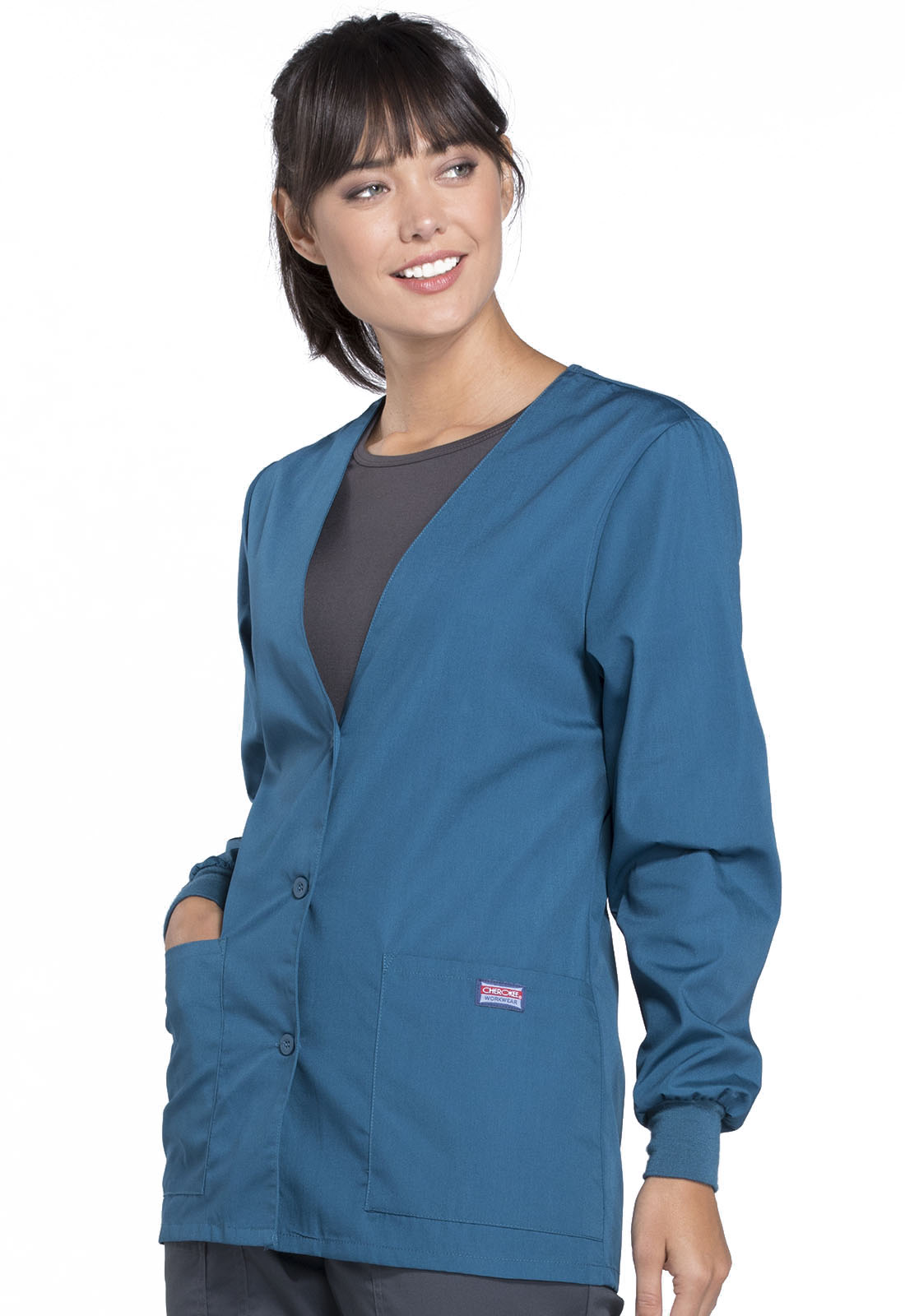 Women's Cardigan Warm-Up scrub Jacket