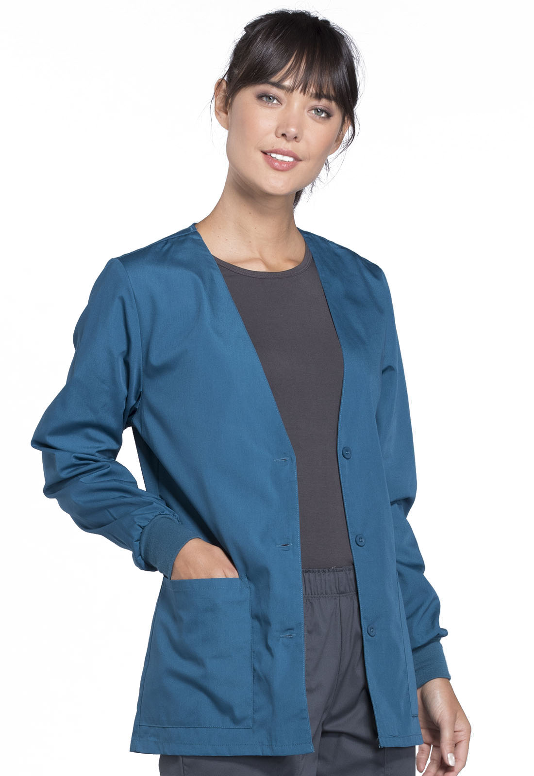 Women's Cardigan Warm-Up scrub Jacket