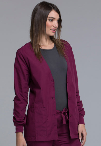 Women's Cardigan Warm-Up scrub Jacket