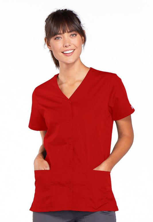 Medical, Tops, Women Snap Front V-Neck Top