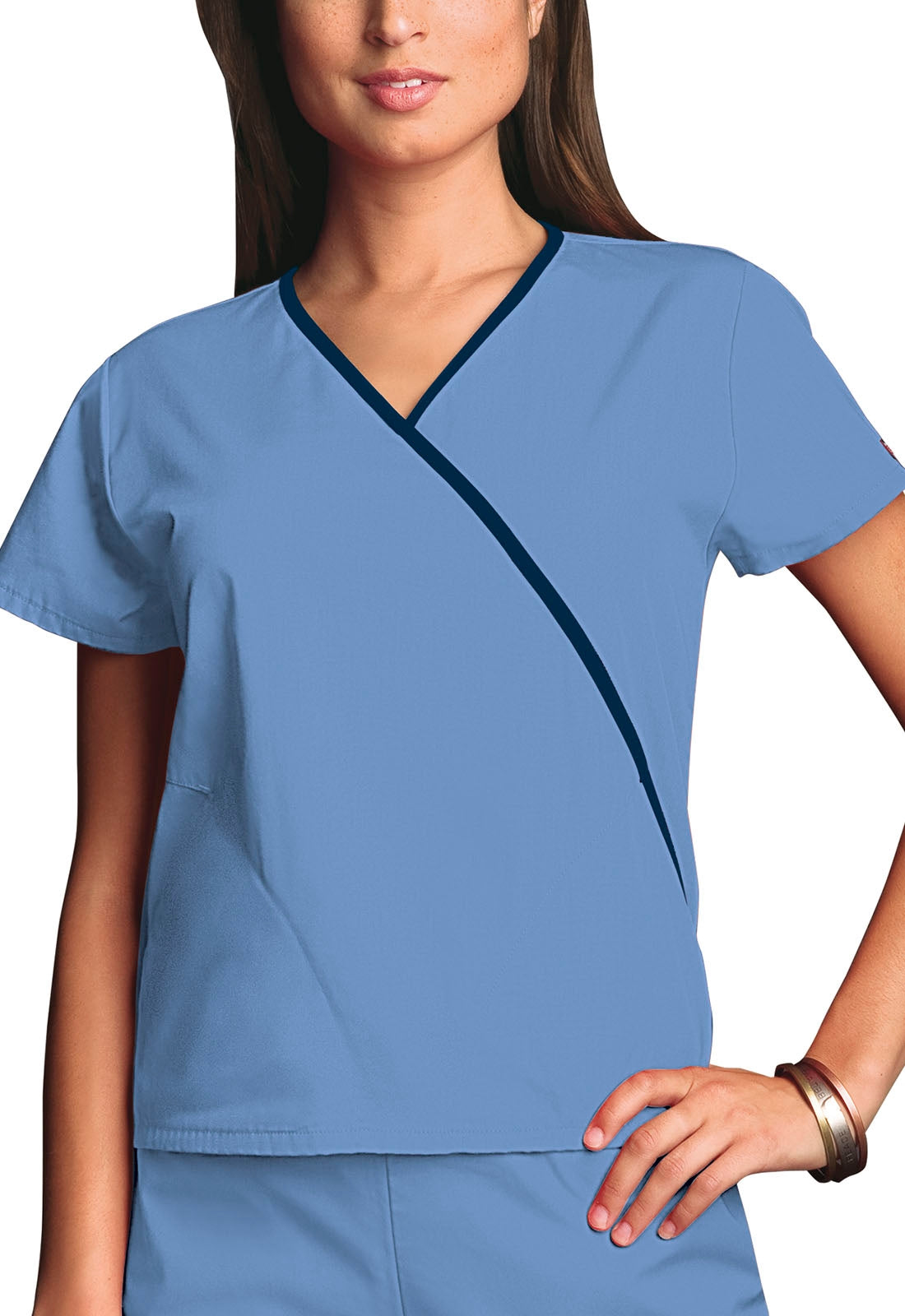 Medical, Tops, Women Mini Mock Wrap Top