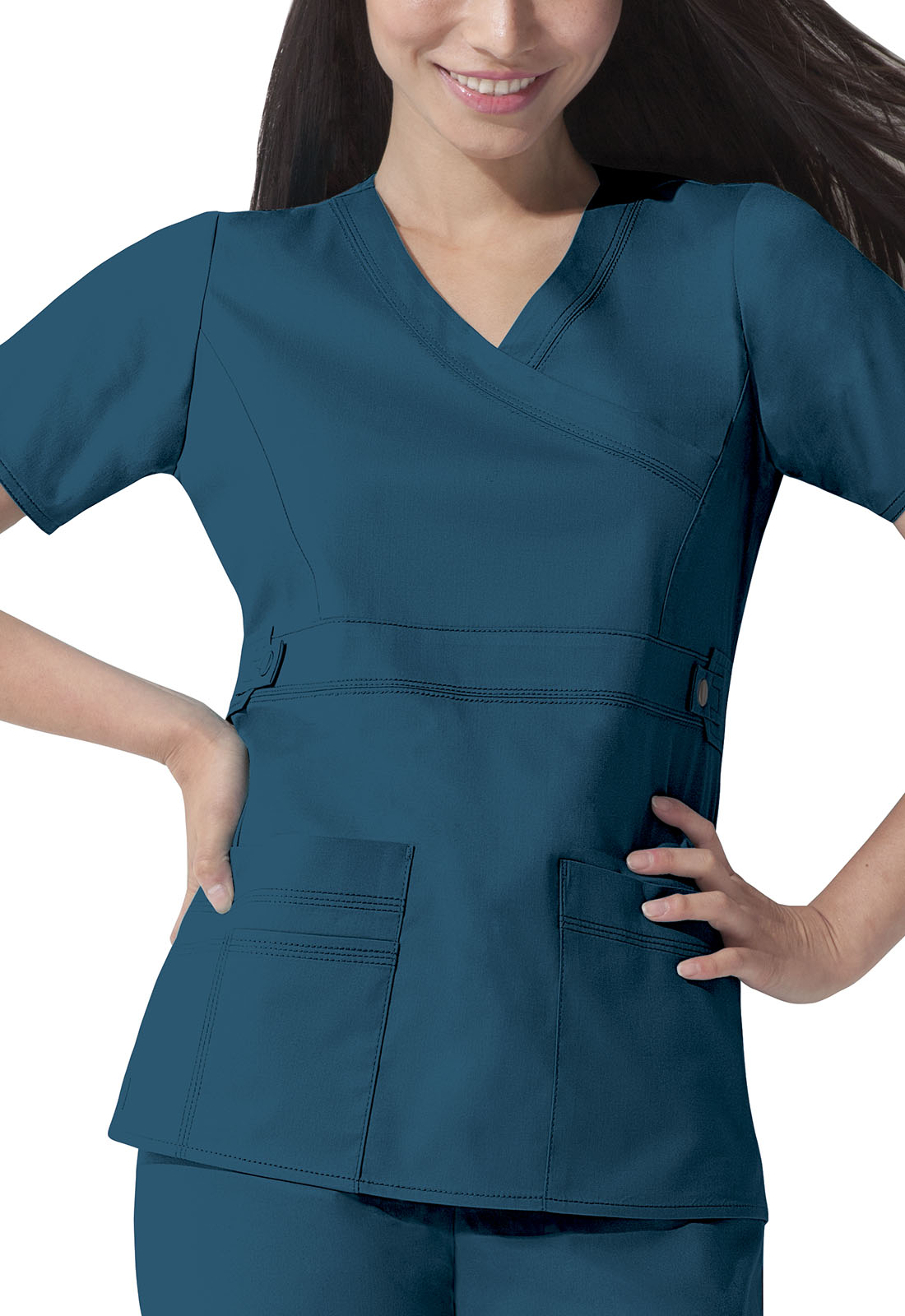 Dickies Contemporary Gen Flex Mock Wrap Scrub Top - view 9