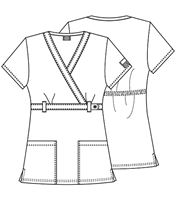 Dickies Junior Fit Mock Wrap Scrub Top