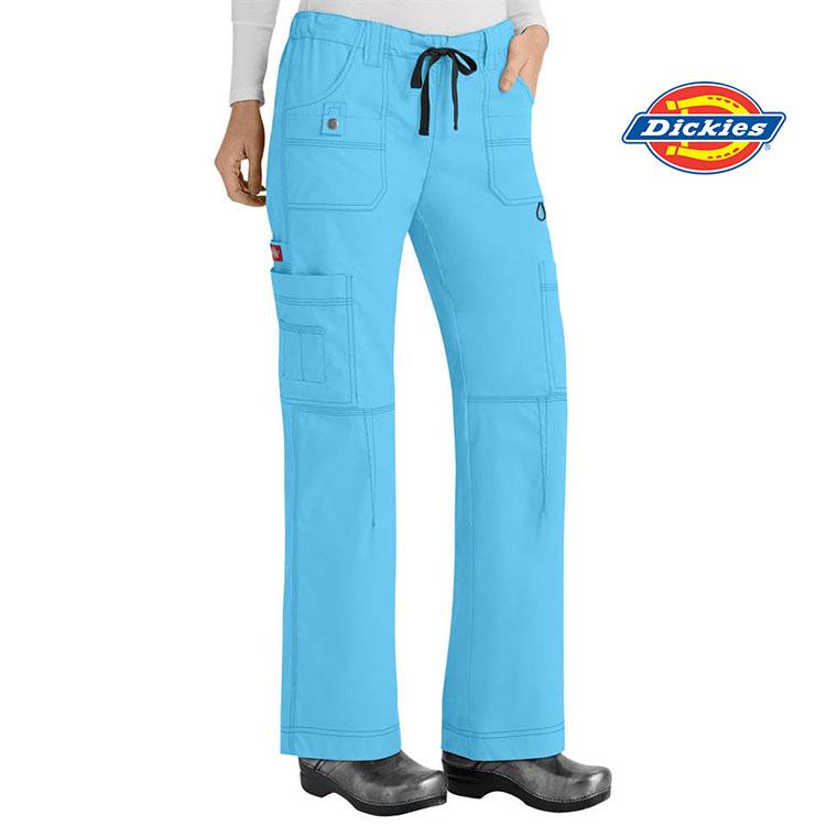 Women's Low Rise Drawstring Cargo Scrub Pant