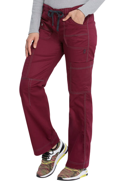 Women's Low Rise Drawstring Cargo Scrub Pant