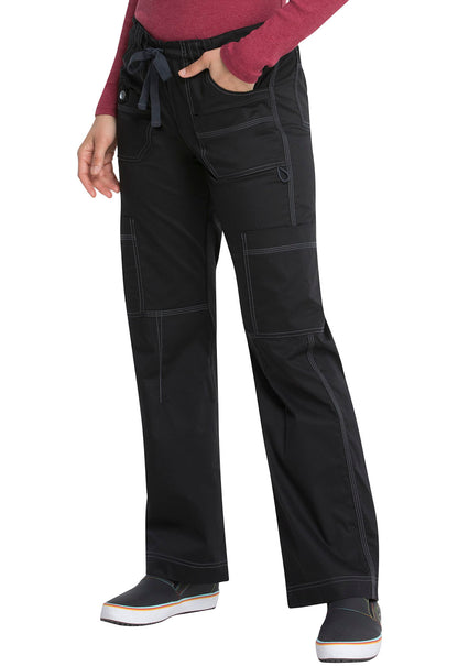 Women's Low Rise Drawstring Cargo Scrub Pant