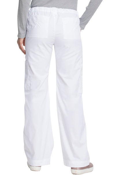 Women's Low Rise Drawstring Cargo Scrub Pant