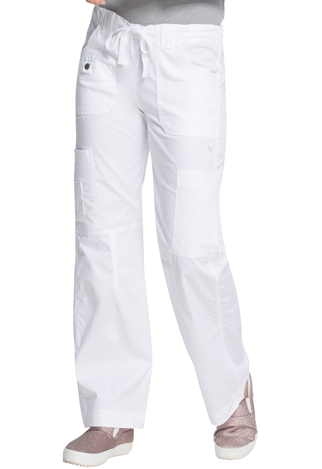 Women's Low Rise Drawstring Cargo Scrub Pant