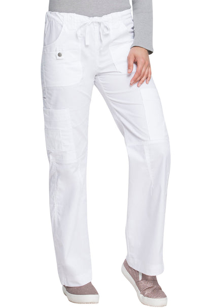 Women's Low Rise Drawstring Cargo Scrub Pant