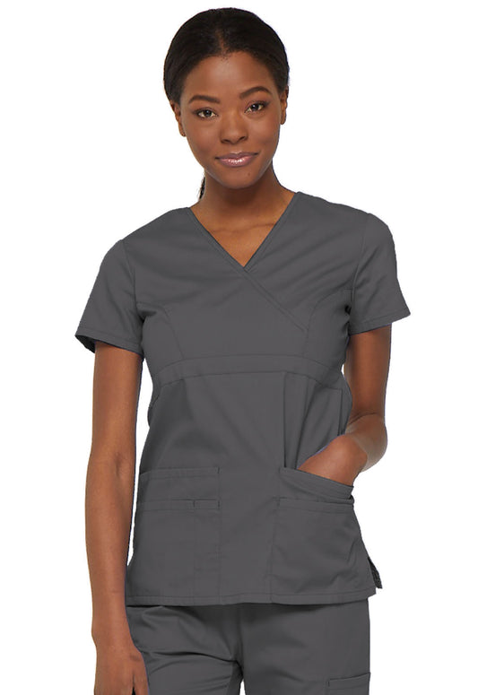 FINAL SALE, Medical, Tops, Women Mock Wrap Top 85820