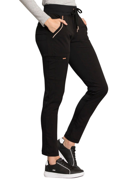 Mid Rise Tapered Leg Drawstring Pant