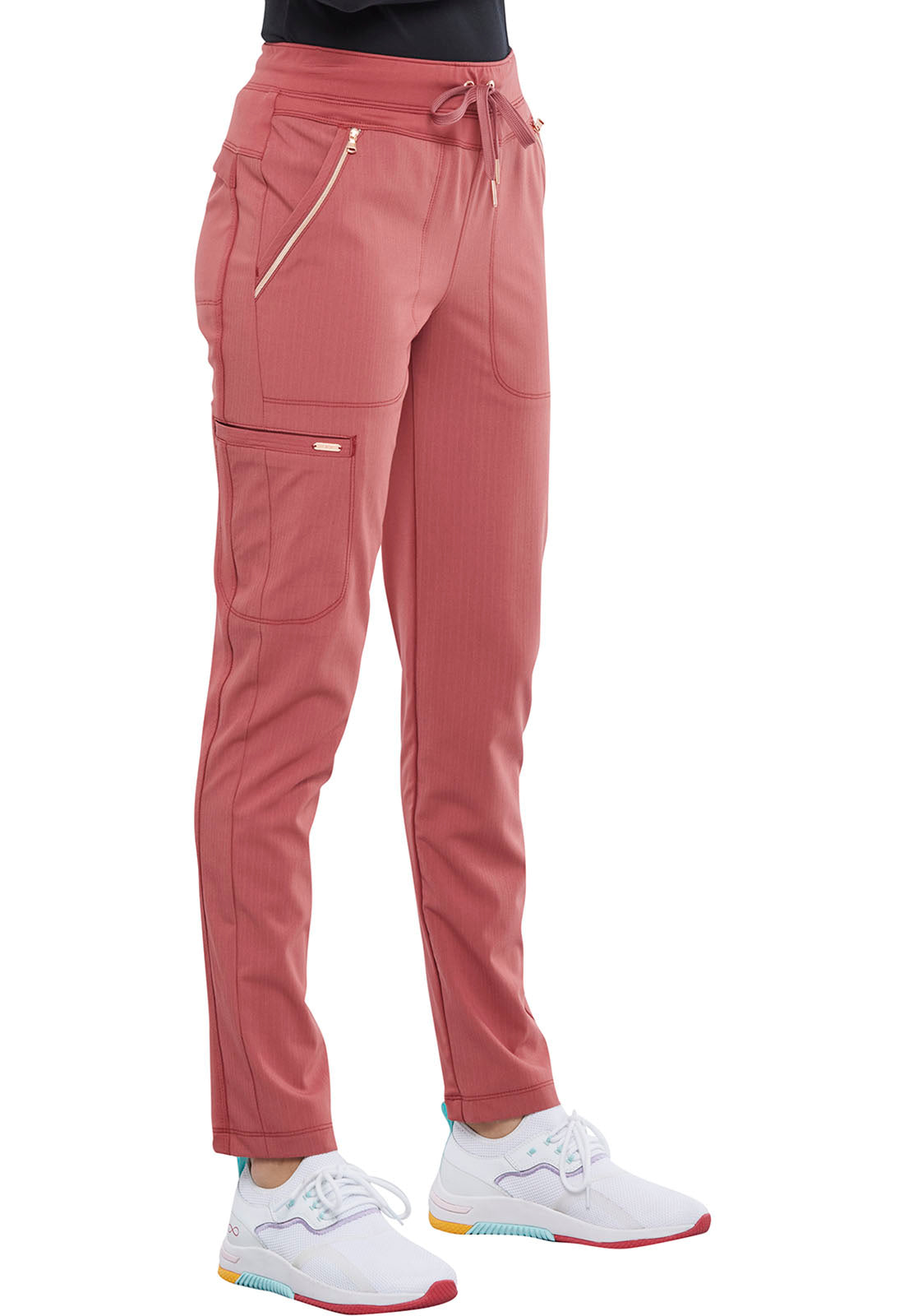 Mid Rise Tapered Leg Drawstring Pant