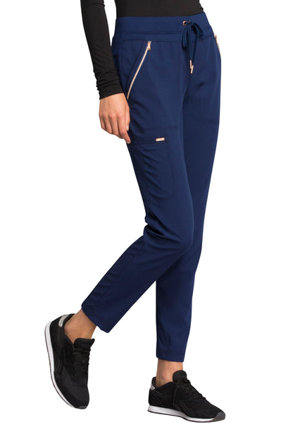 Mid Rise Tapered Leg Drawstring Pant