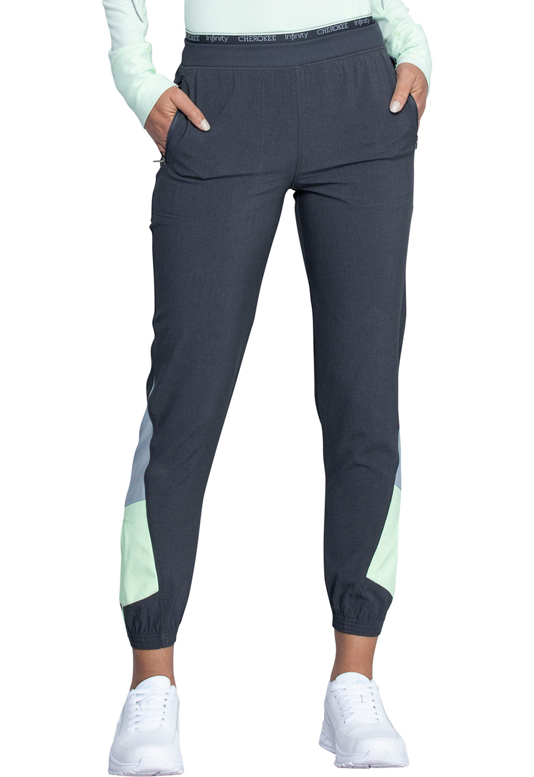 Mid Rise Jogger in Heather Navy