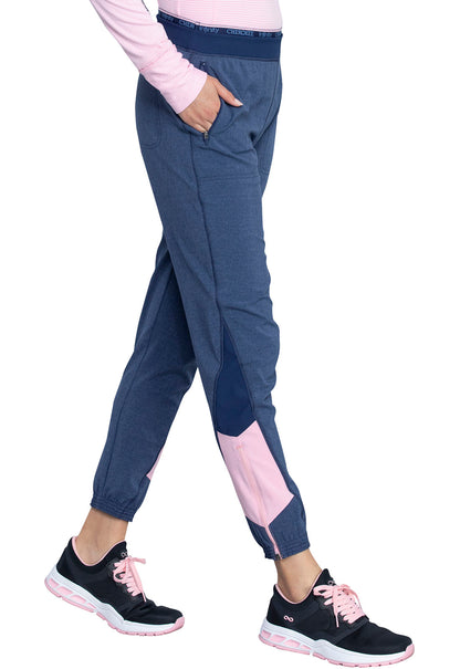 Mid Rise Jogger in Heather Navy