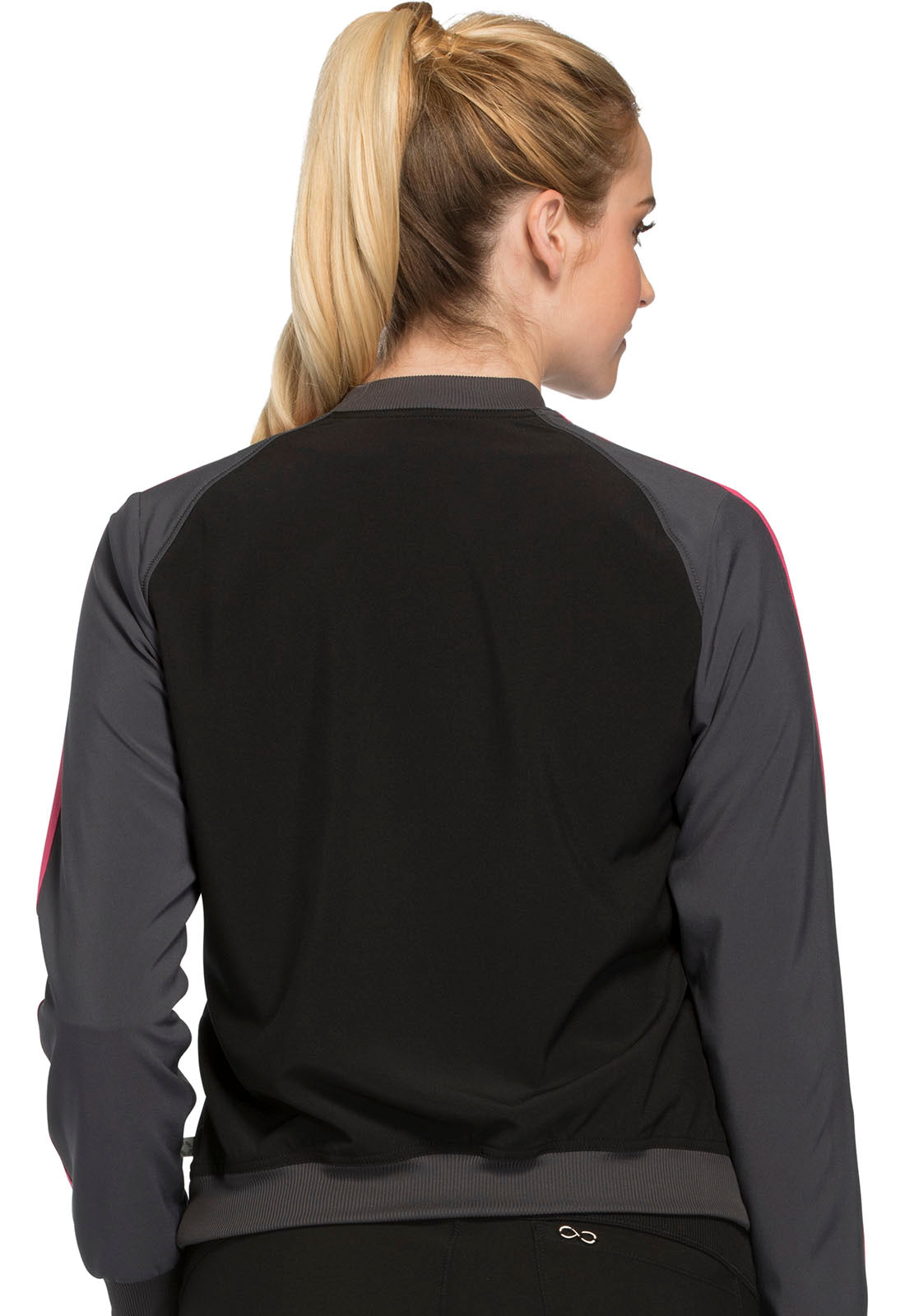 Zip Front Warm-up Jacket in Black