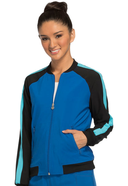 Zip Front Warm-up Jacket in Royal Infinity