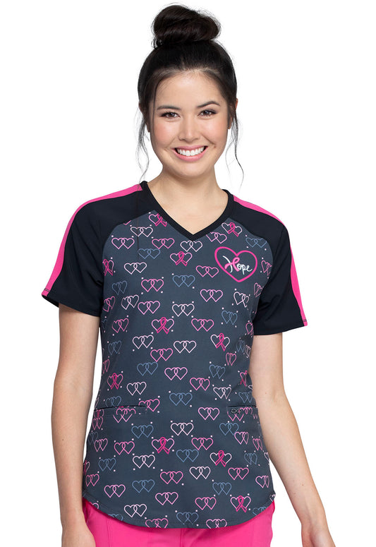 Medical, Tops, women V-Neck Top in Infinite Hope