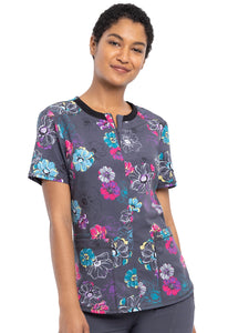 Round Neck Top in Poppin' Floral