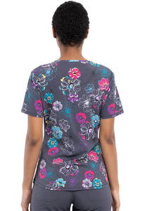 Round Neck Top in Poppin' Floral