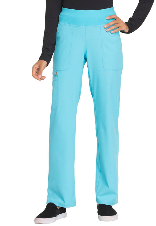 Medical, pants, Women Mid Rise Straight Leg Pull-on Pant EL130