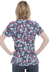 Mock Wrap Top in Fast Track Flora