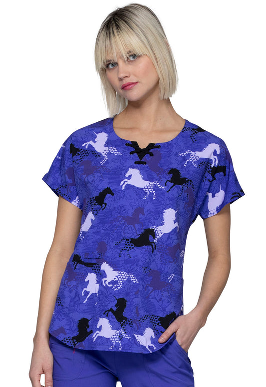 Medical, Tops, Women Round Neck Top in Always Be A Unicorn