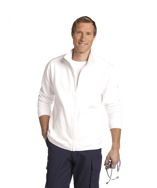 FINAL SALE, Jacket, Medical, Men WJF365 Mens Fleece Warm-up Zipper Jacket