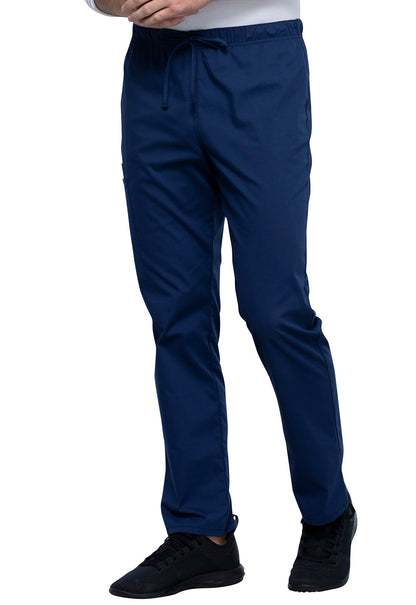 Unisex Straight Leg Drawstring Pant in Navy Tall